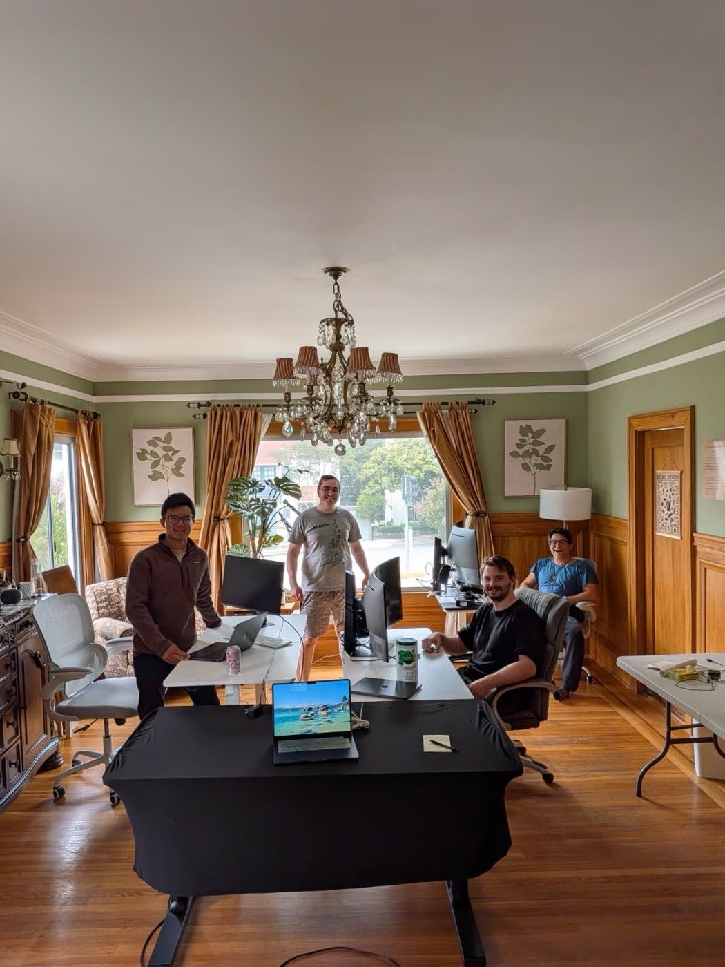 The Lovie team at their desks in the San Francisco house