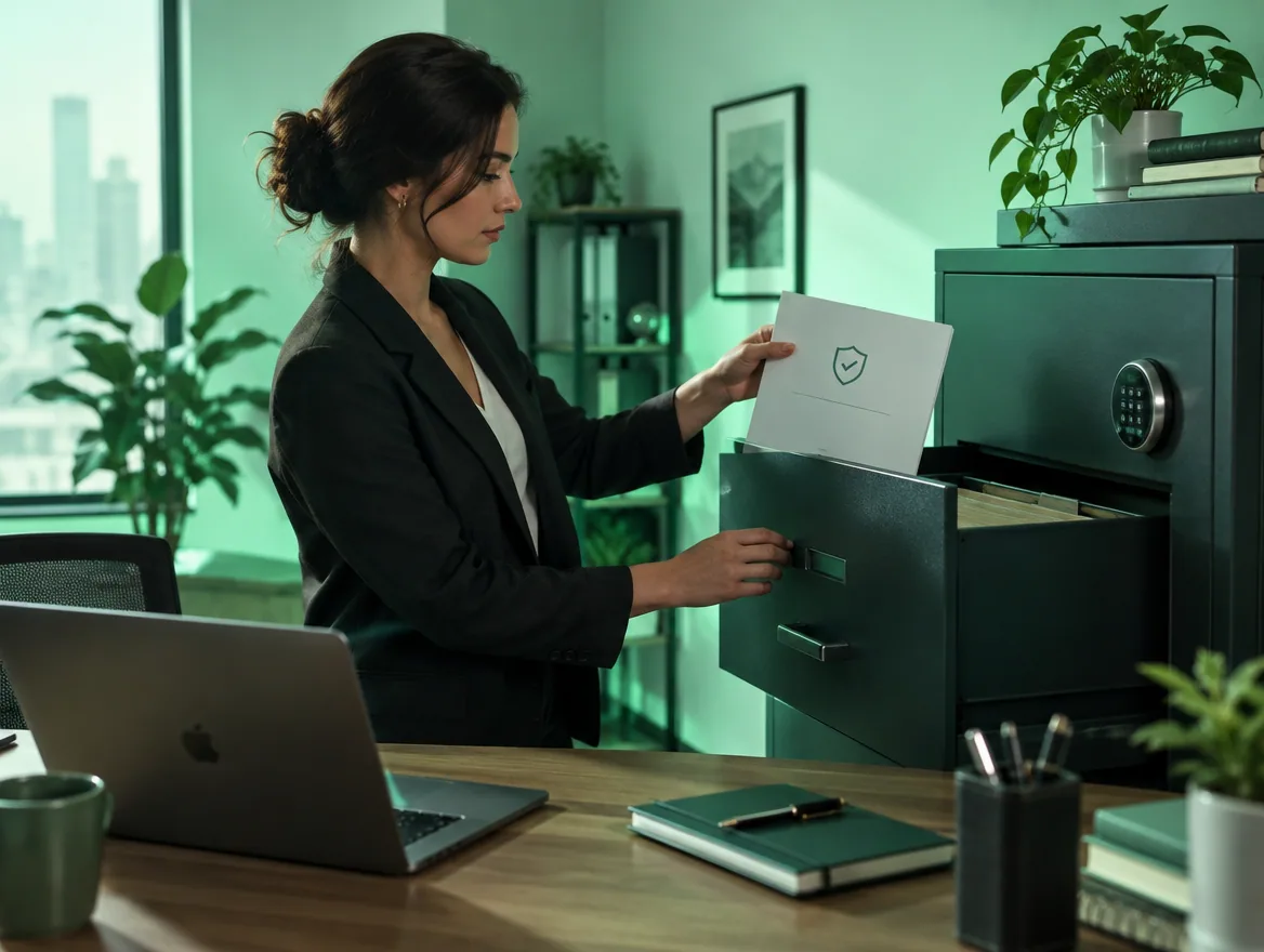 A founder organizes documents to start a business and get an EIN.