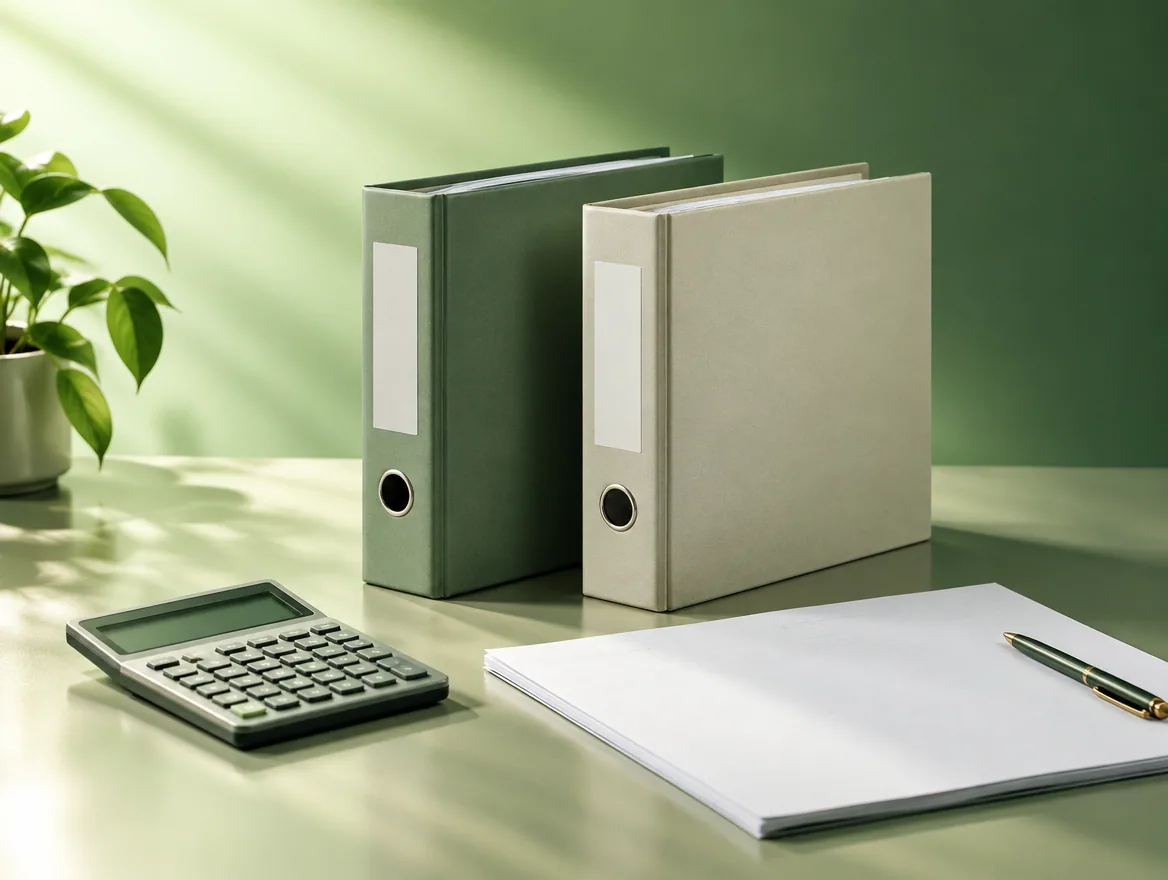 A calculator and folders help explain Georgia LLC costs.