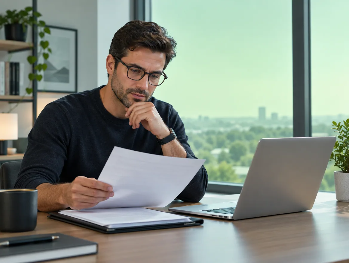 A consultant reviews paperwork for an LLC for IT consulting.
