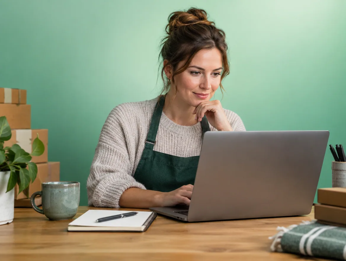 A founder reviews Wisconsin business register results at a desk.