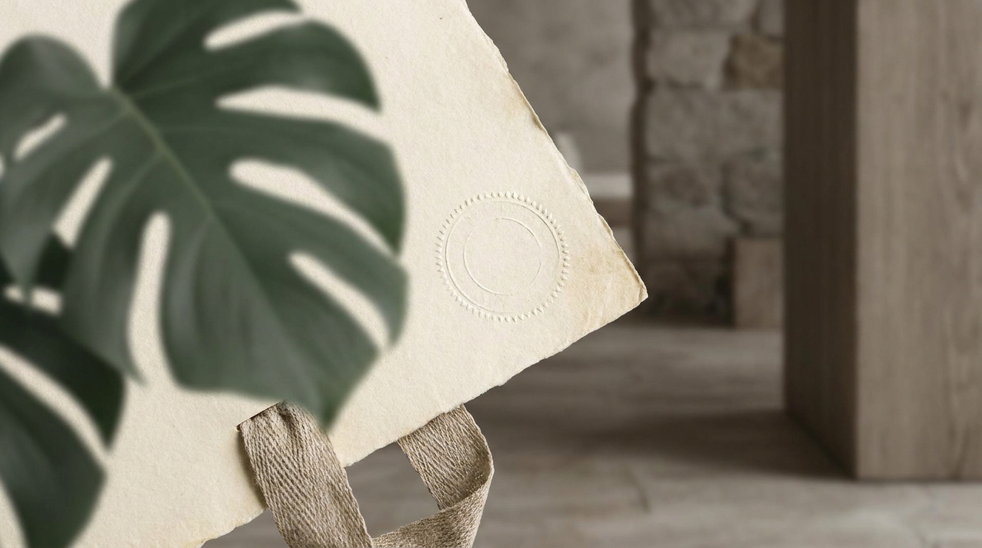 Close-up of official Hawaii business dissolution forms with a soft-focus background of tropical plants.